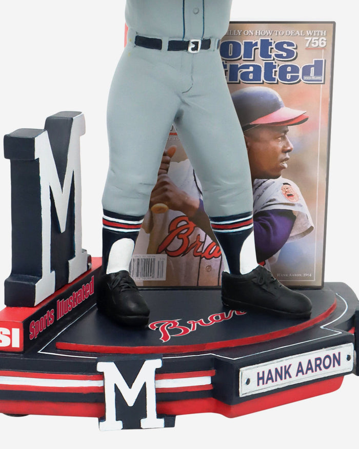 Hank Aaron Milwaukee Braves The Heart of 755 Sports Illustrated Cover Bobblehead FOCO - FOCO.com