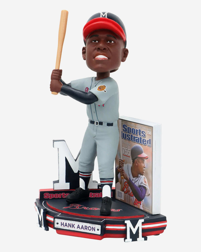 Hank Aaron Milwaukee Braves The Heart of 755 Sports Illustrated Cover Bobblehead FOCO - FOCO.com