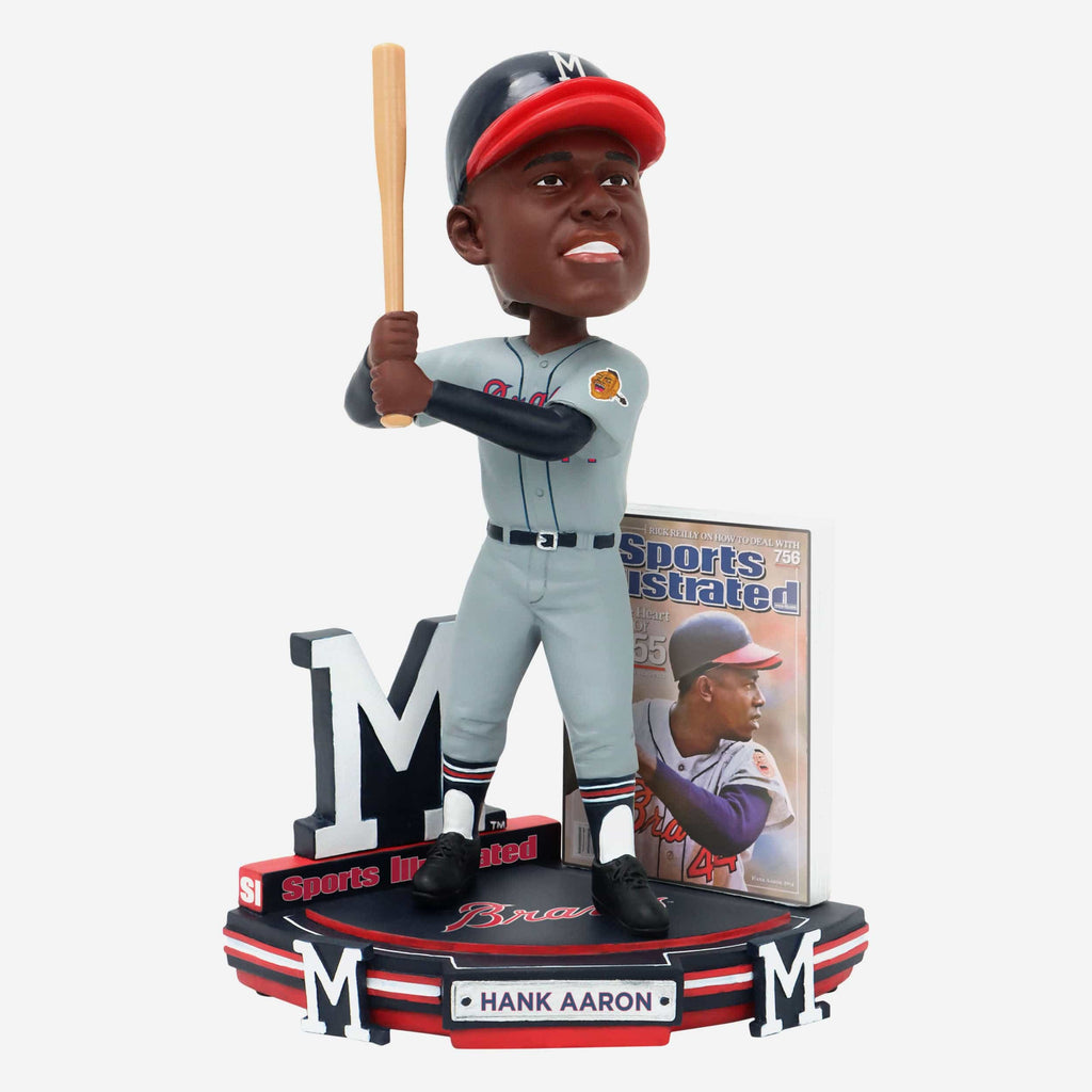 Hank Aaron Milwaukee Braves The Heart of 755 Sports Illustrated Cover Bobblehead FOCO - FOCO.com