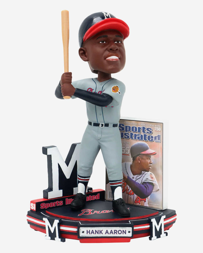 Hank Aaron Milwaukee Braves The Heart of 755 Sports Illustrated Cover Bobblehead FOCO - FOCO.com