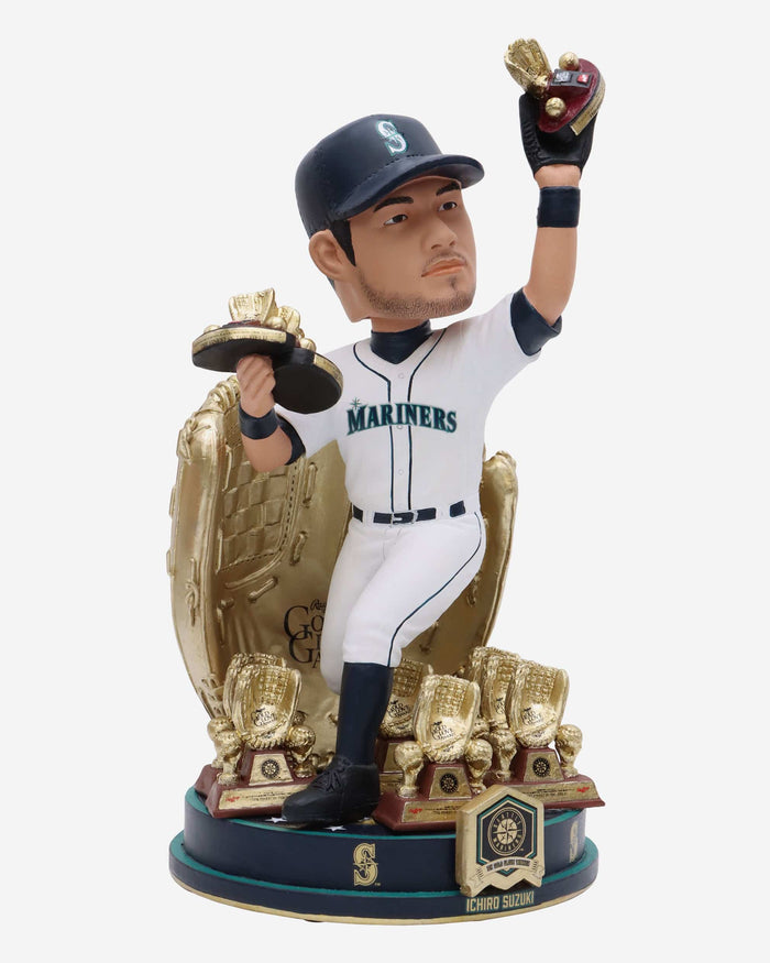 Ichiro Suzuki Seattle Mariners 10x Gold Glove Award Bobblehead FOCO