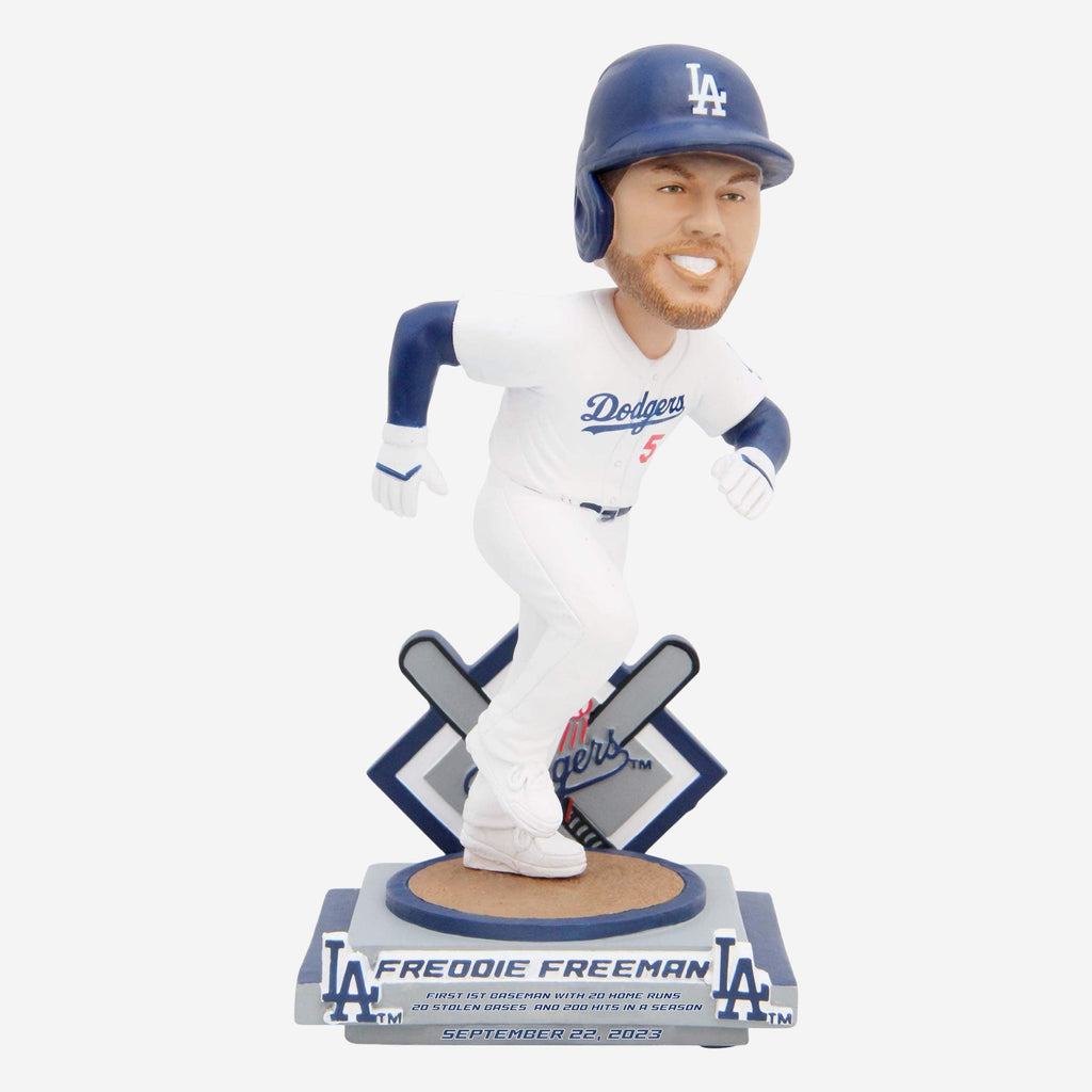 Freddie Freeman Los Angeles Dodgers 200 Hits 20 Home Runs 20 Steals Bobblehead FOCO - FOCO.com