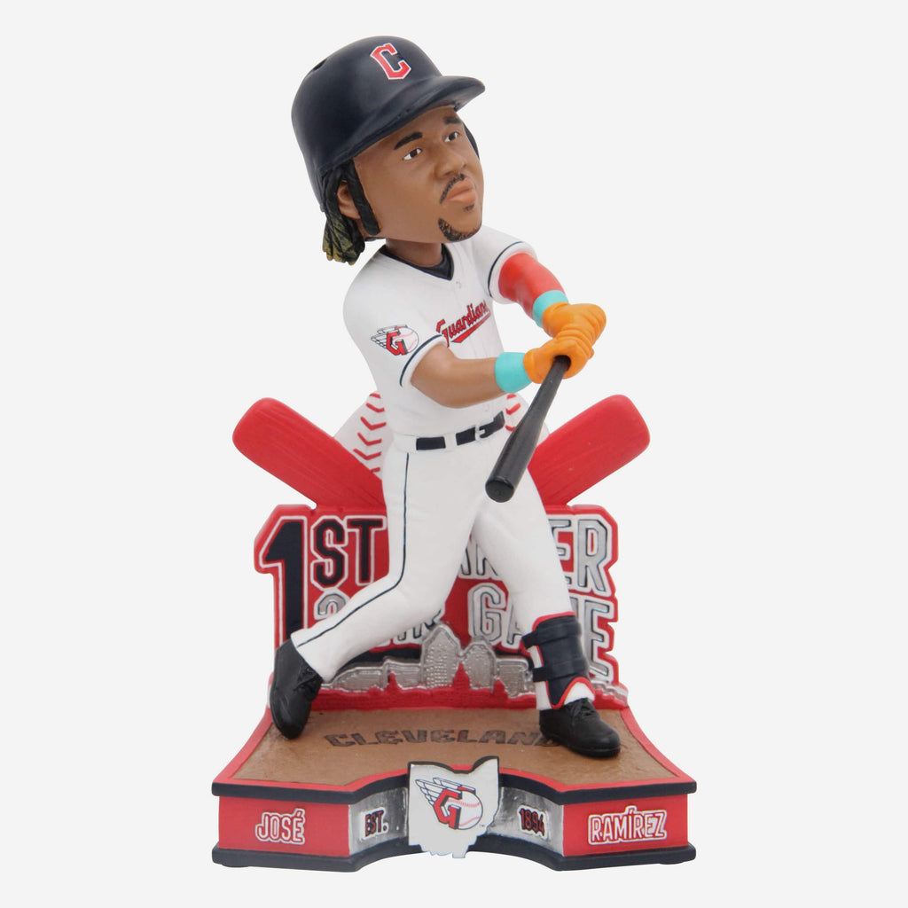Jose Ramirez Cleveland Guardians First Career Three Home Run Game Bobblehead FOCO - FOCO.com