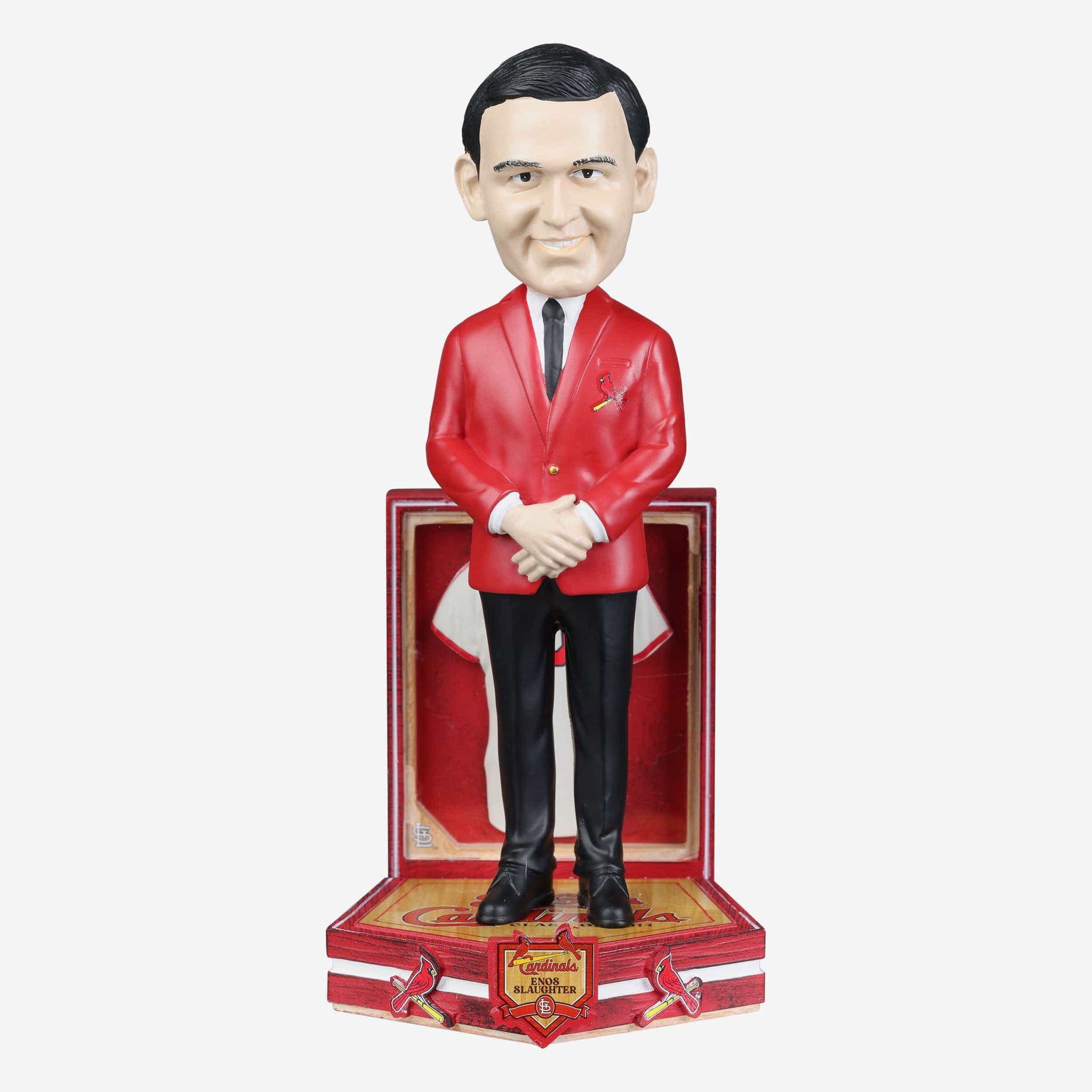 Enos Slaughter St Louis Cardinals Red Jacket Bobblehead FOCO