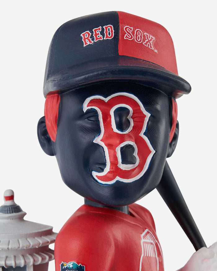 boston red sox hat on head