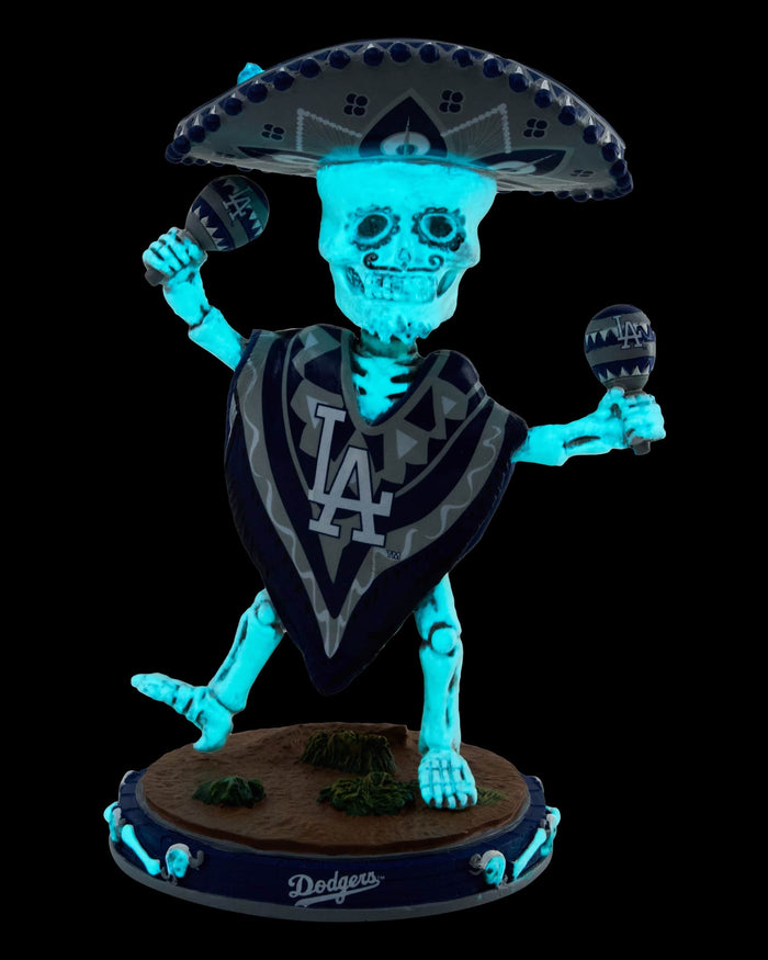 Los Angeles Dodgers Calavera Glow in the Dark Bobblehead FOCO - FOCO.com