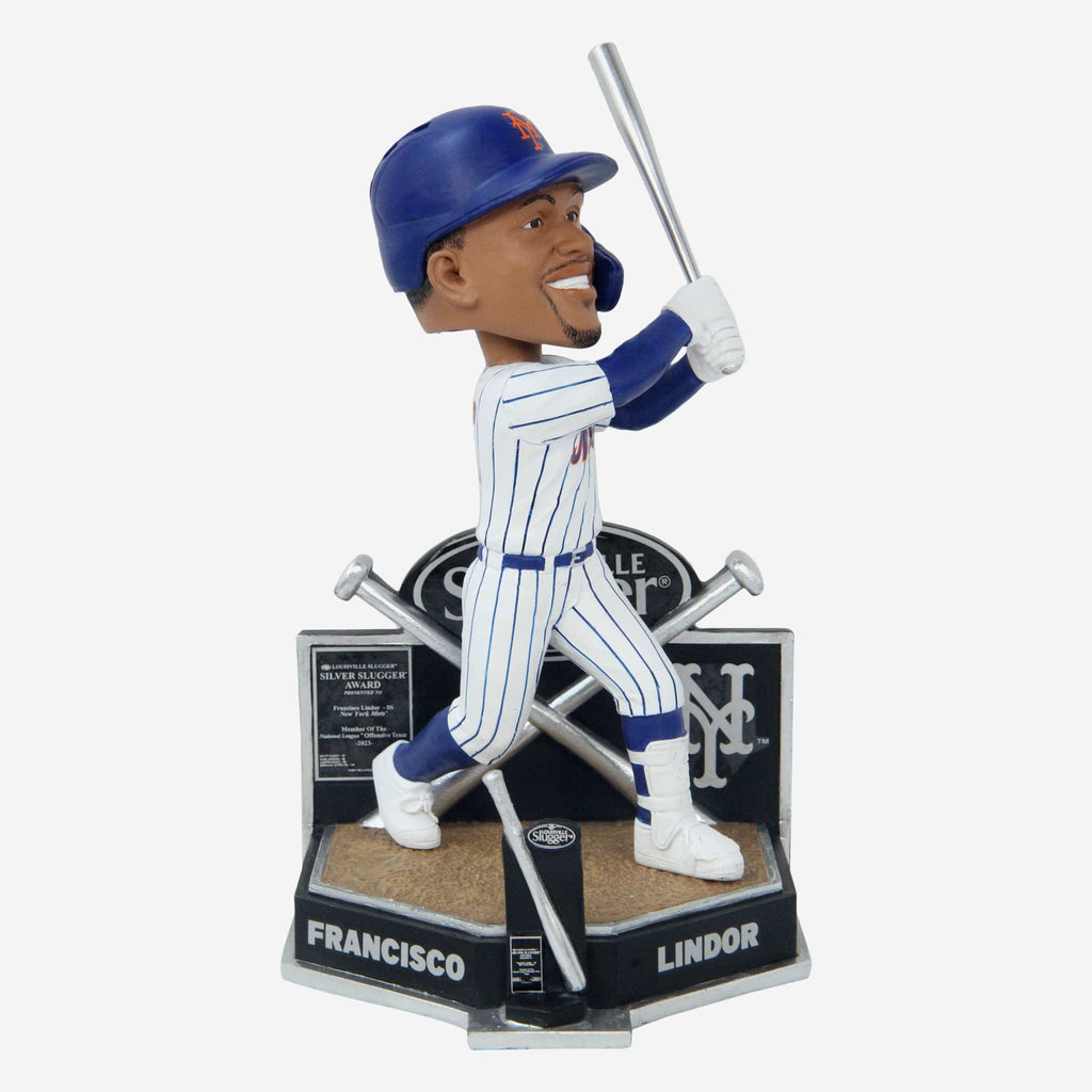 Francisco Lindor New York Mets 2023 Silver Slugger Bobblehead FOCO - FOCO.com