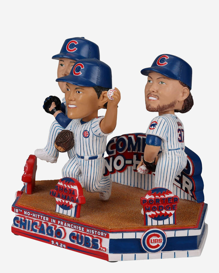 Chicago Cubs Combined No Hitter Mini Bobblehead Scene FOCO - FOCO.com