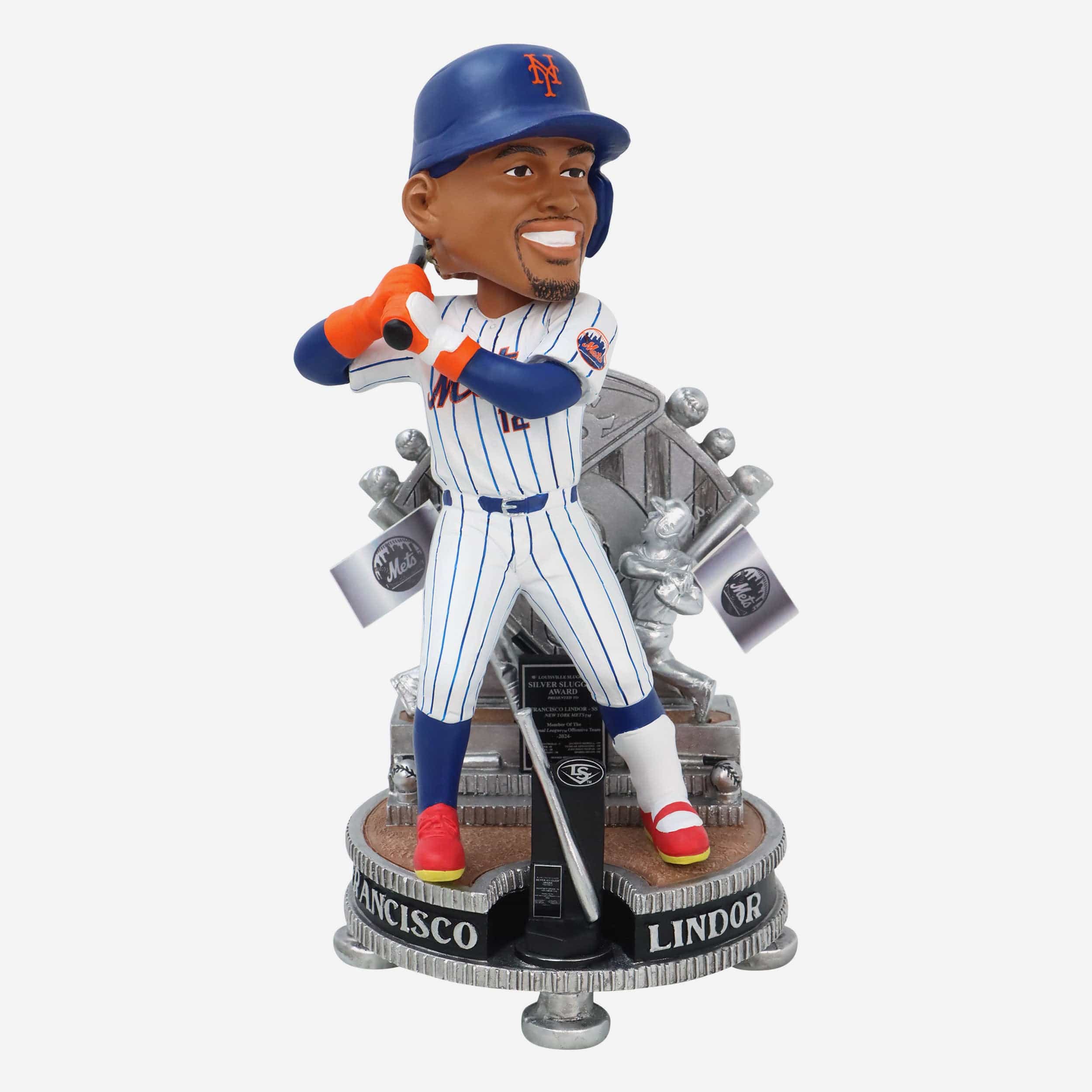 Francisco Lindor New York Mets 2024 Silver Slugger Bobblehead FOCO