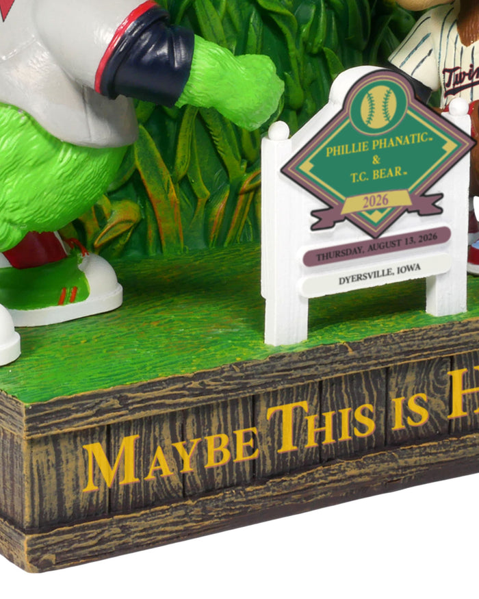 Philadelphia Phillies & Minnesota Twins 2026 Dyersville Maybe This is Heaven Mascot Dual Bobblehead