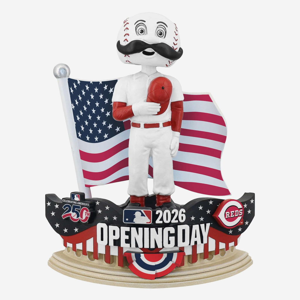 Mr Redlegs Cincinnati Reds 2026 Opening Day Mascot Bobblehead FOCO - FOCO.com