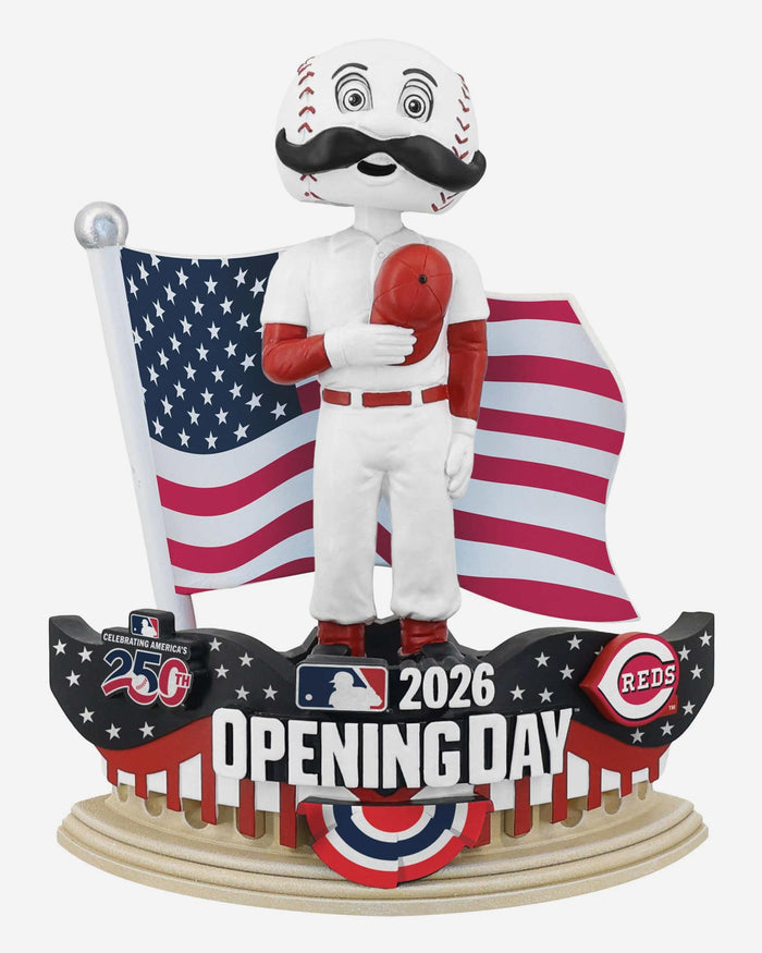Mr Redlegs Cincinnati Reds 2026 Opening Day Mascot Bobblehead FOCO - FOCO.com