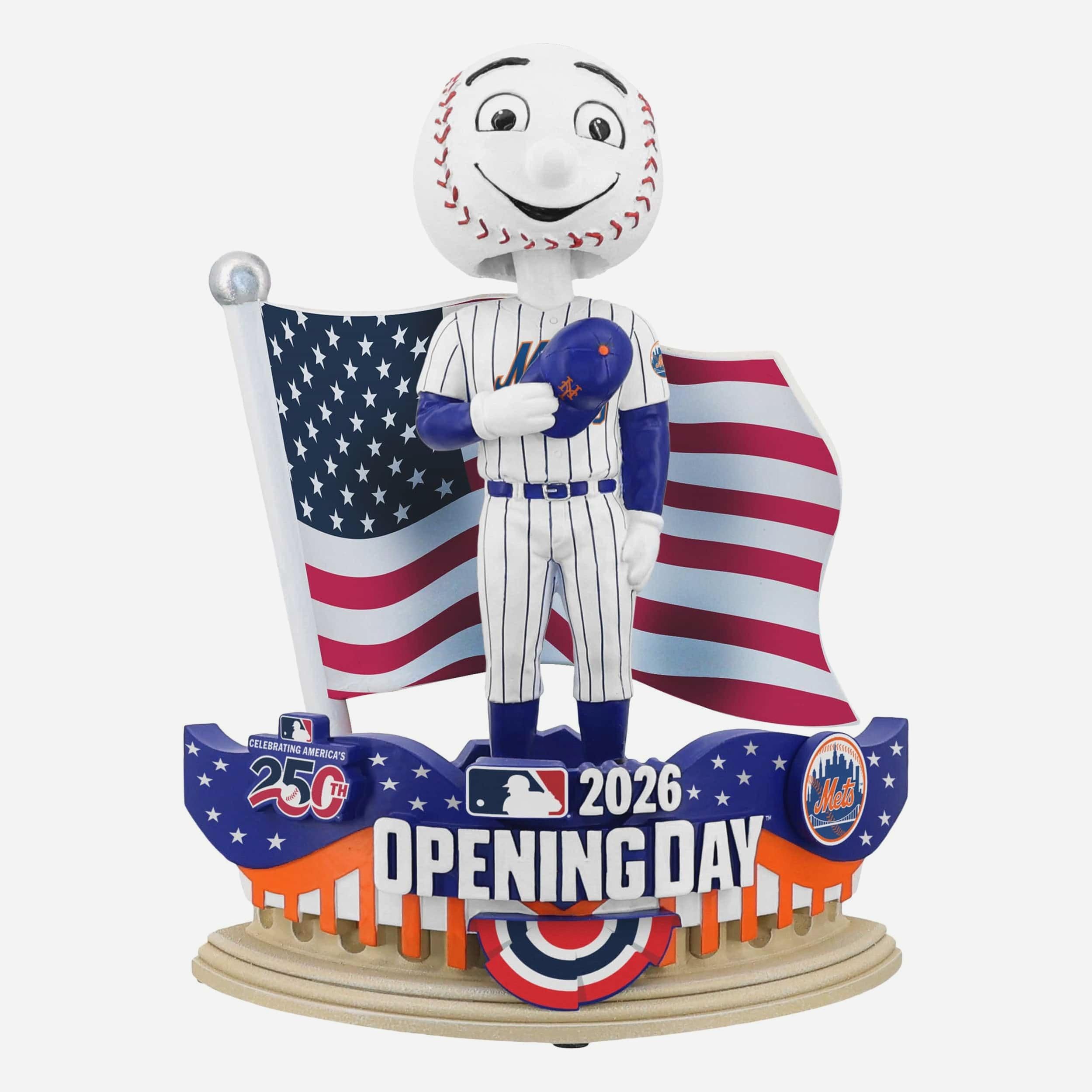 Mr Met New York Mets 2026 Opening Day Mascot Bobblehead FOCO