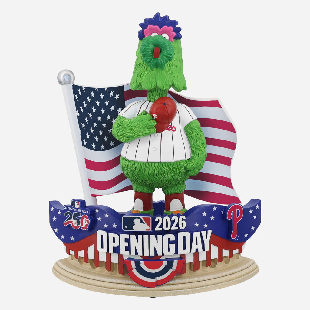 Phillie Phanatic Philadelphia Phillies 2026 Opening Day Mascot Bobblehead FOCO - FOCO.com