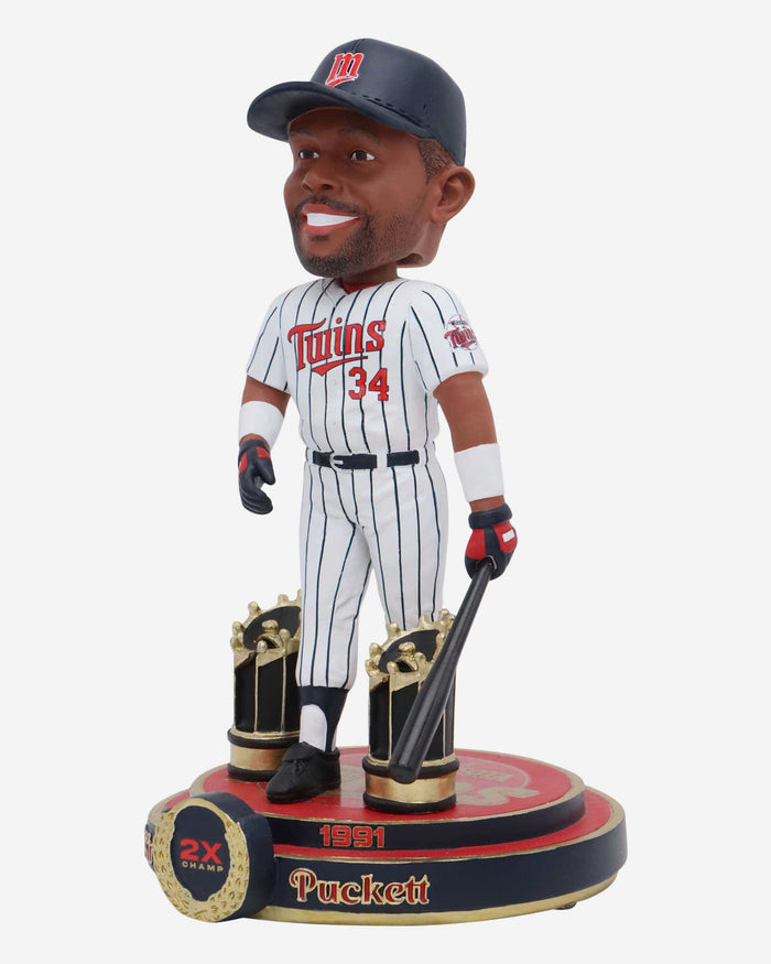 Kirby Puckett Minnesota Twins 2X World Series Champion Bobblehead FOCO