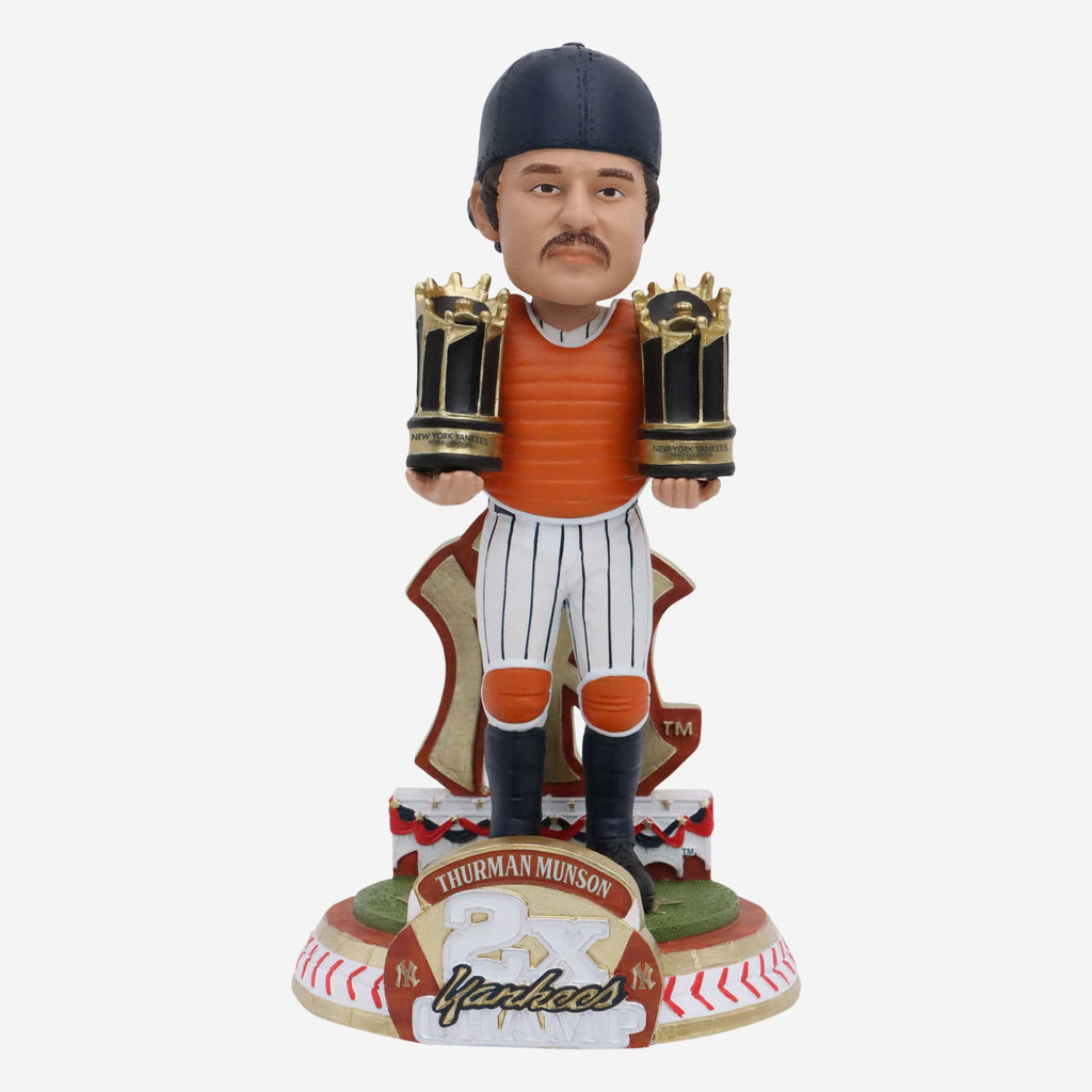 Thurman Munson New York Yankees 2X World Series Champion Bobblehead FOCO - FOCO.com