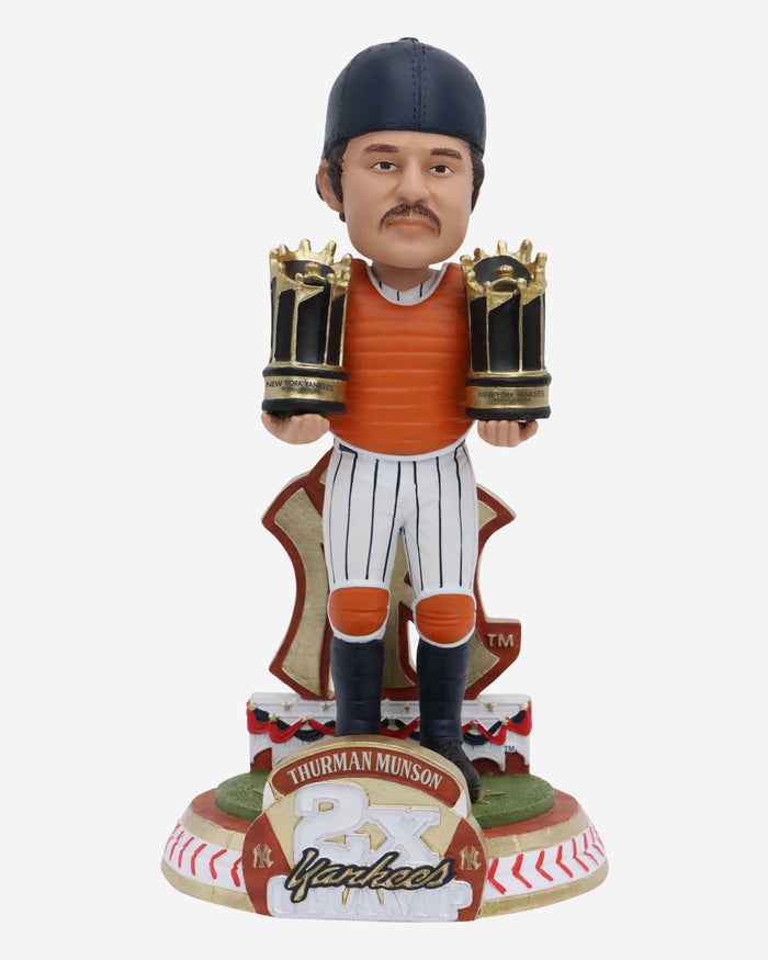 Thurman Munson New York Yankees 2X World Series Champion Bobblehead FOCO - FOCO.com