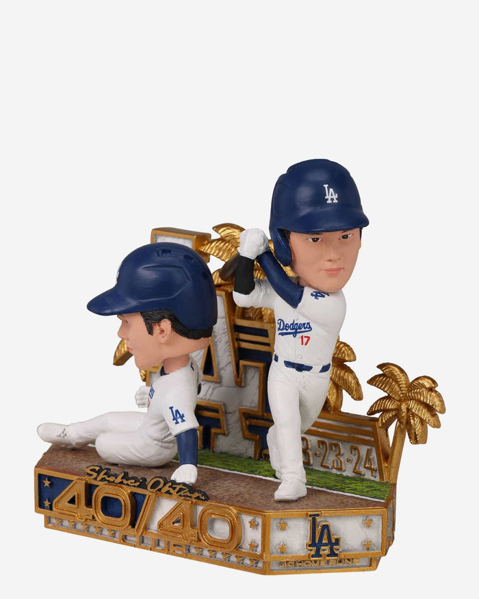Shohei Ohtani Los Angeles Dodgers 40/40 Club Mini Scene Bobblehead FOCO - FOCO.com