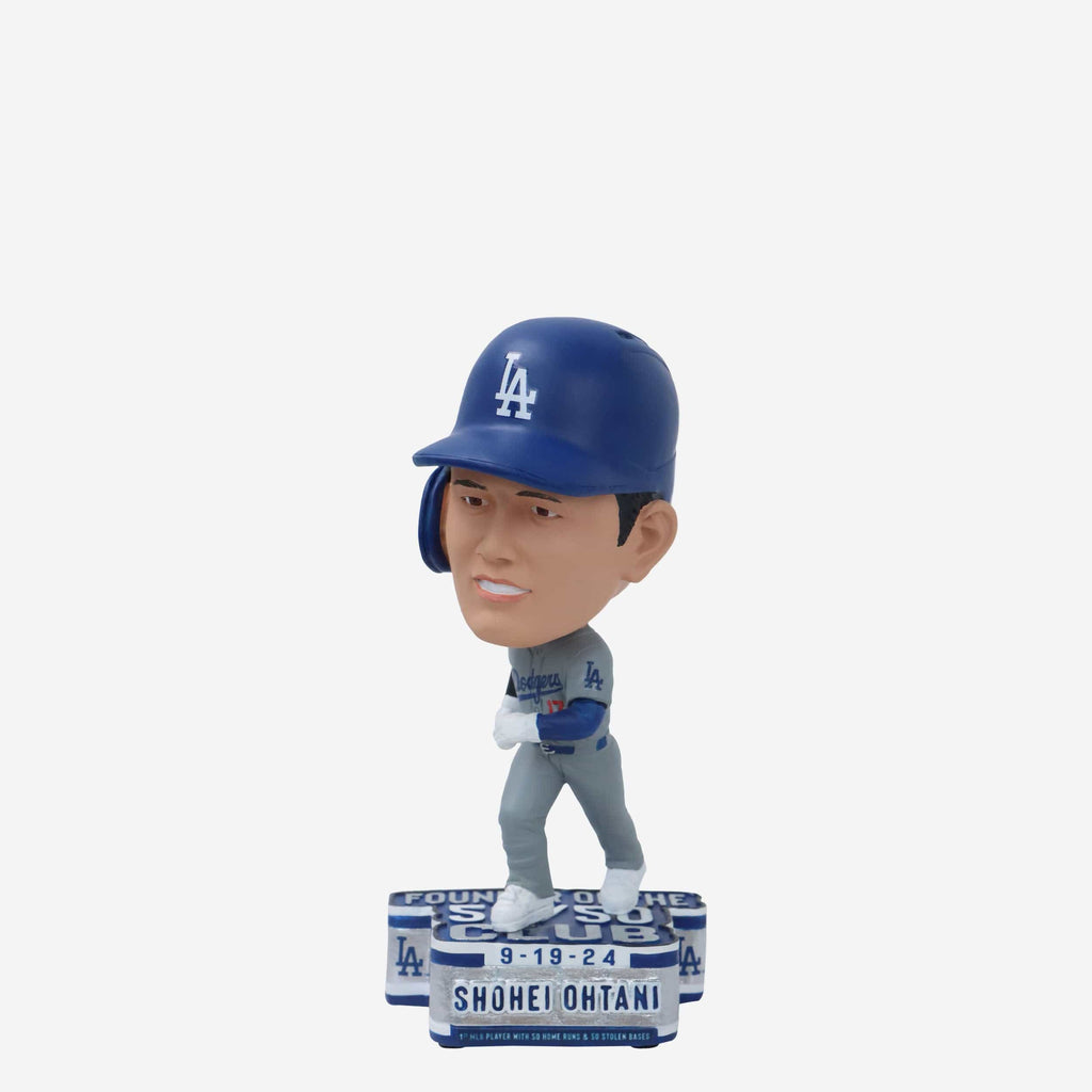Shohei Ohtani Los Angeles Dodgers 50 Home Runs & 50 Stolen Bases Mini Bighead Bobblehead FOCO - FOCO.com