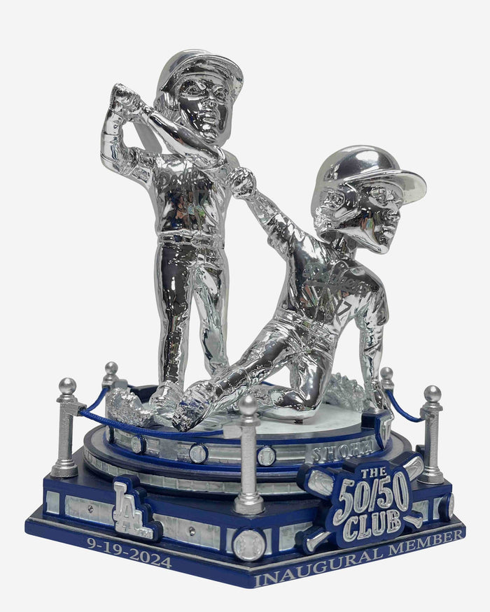 Shohei Ohtani Los Angeles Dodgers 50 Home Runs & 50 Stolen Bases Platinum Dual Spinning Bobblehead FOCO - FOCO.com