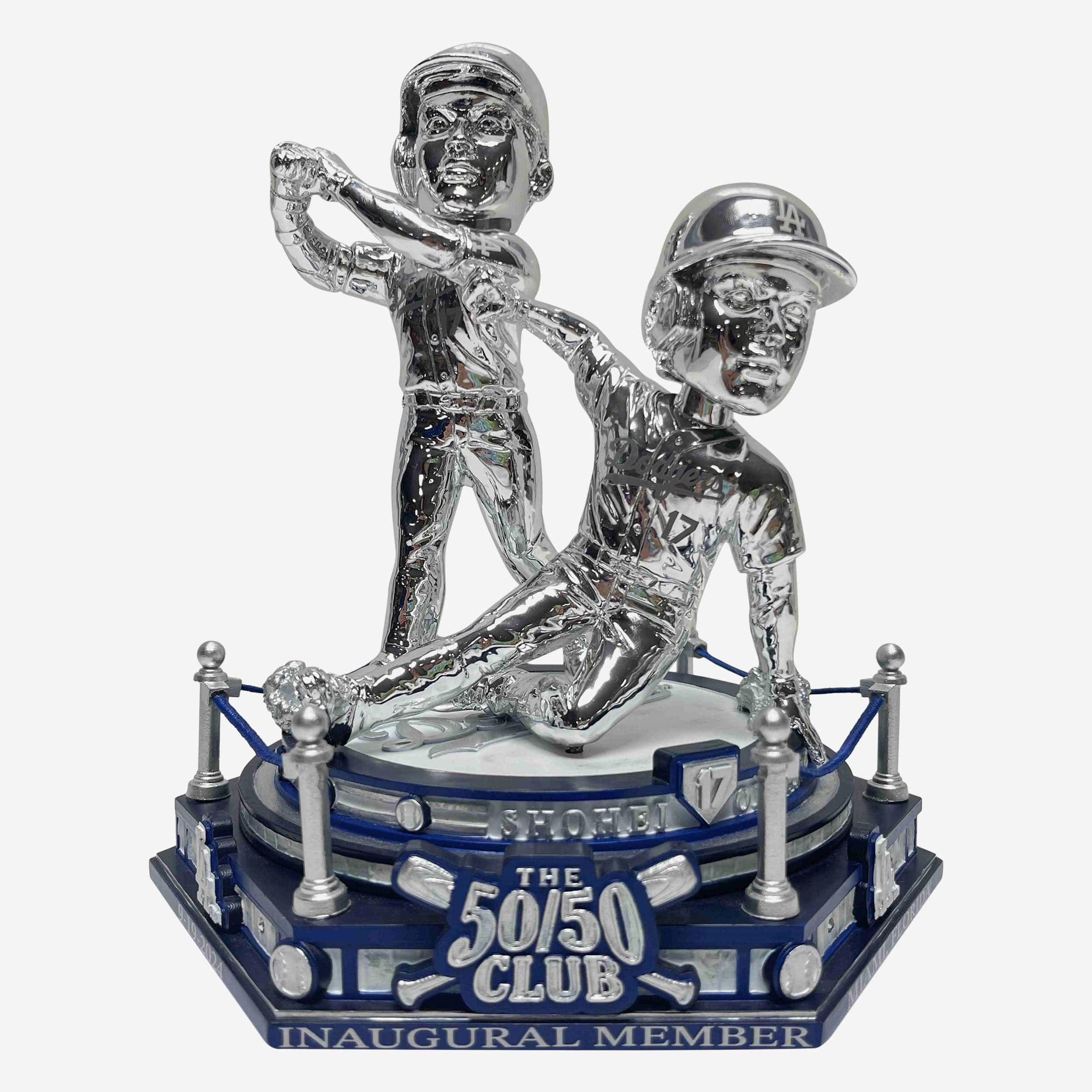 値下げ‼️FOCO Shohei Otani 50/50 🔥GOLD SHOHEI OHTANI 50/50 CLUB DUAL SPINNING BOBBLEHEAD LA