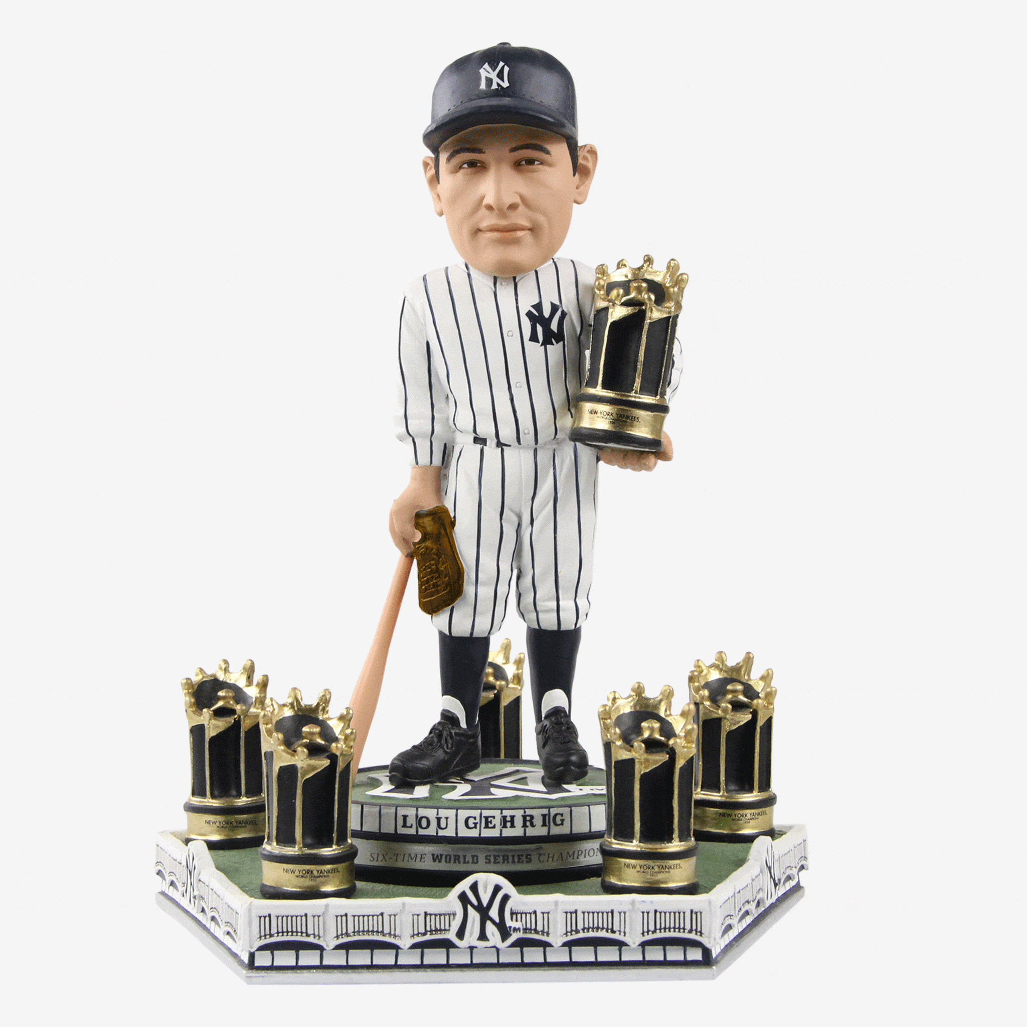 Lou Gehrig New York Yankees 6x World Series Champion Spinning Bobblehe FOCO
