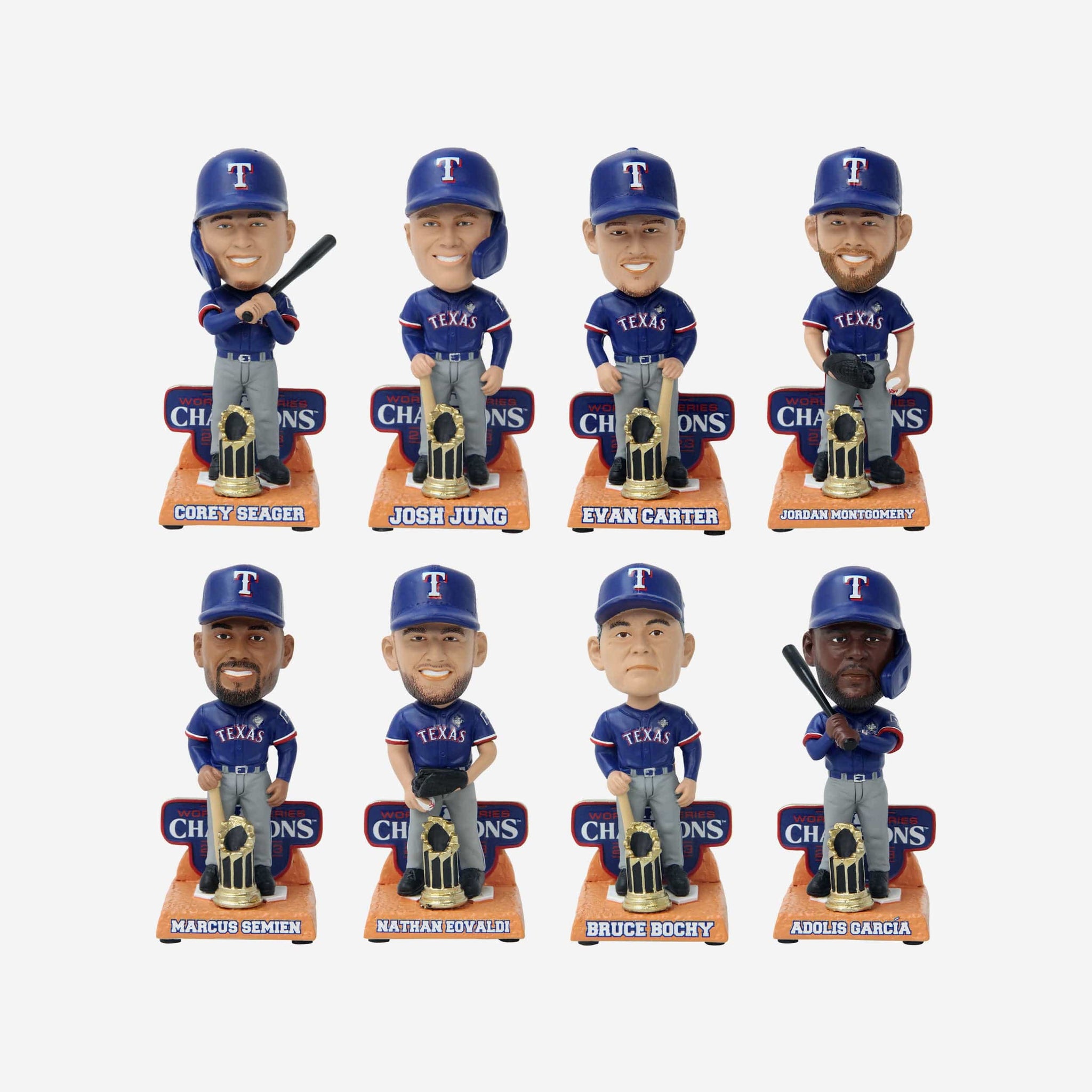 Texas Rangers 2023 World Series Champions Mini Bobblehead Boxed