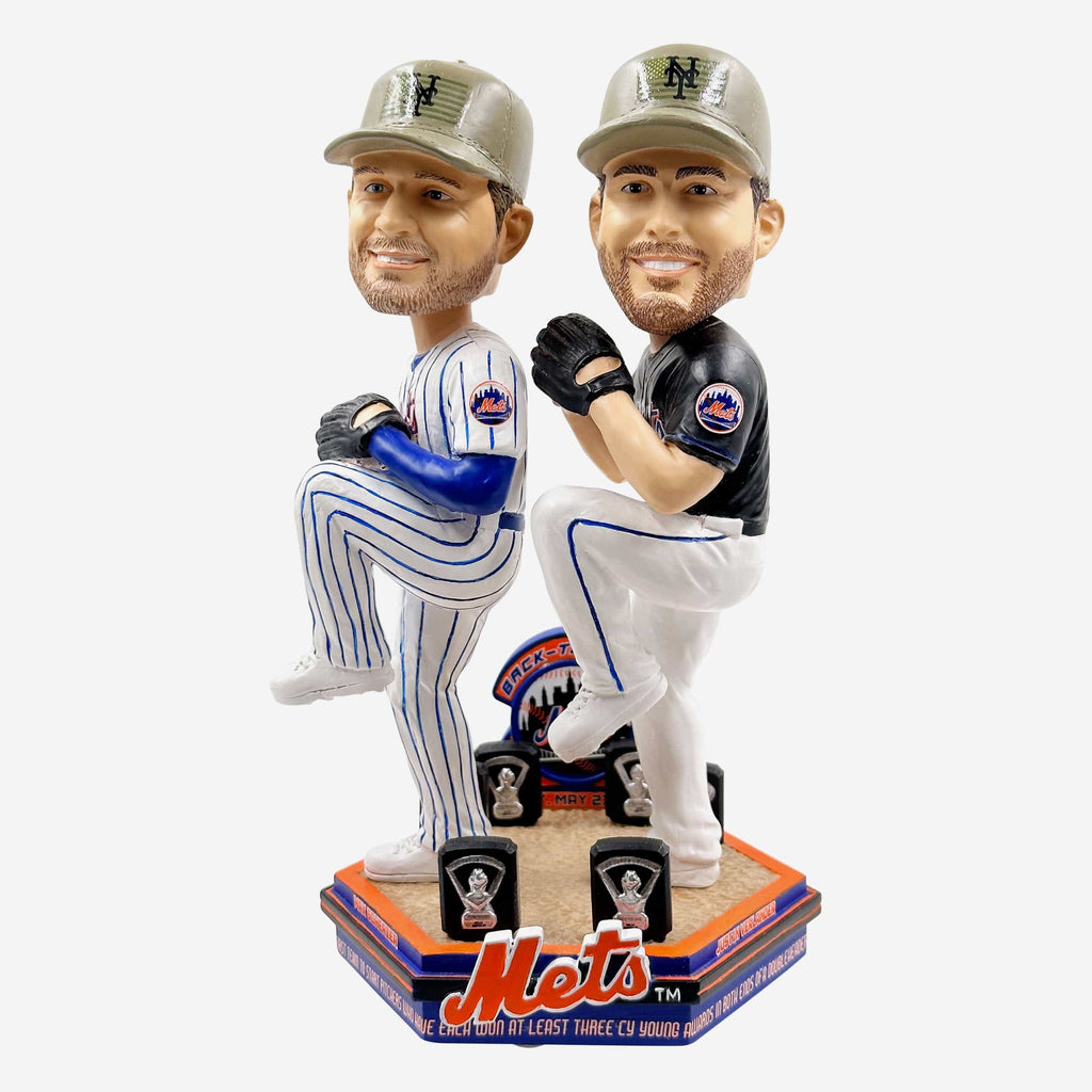 Max Scherzer & Justin Verlander New York Mets 3x Cy Coung Award Doubleheader Dual Bobblehead FOCO - FOCO.com