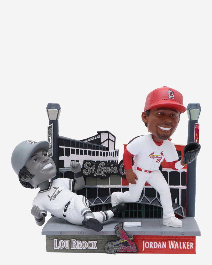 Lou Brock & Jordan Walker St Louis Cardinals Then and Now Bobblehead FOCO - FOCO.com