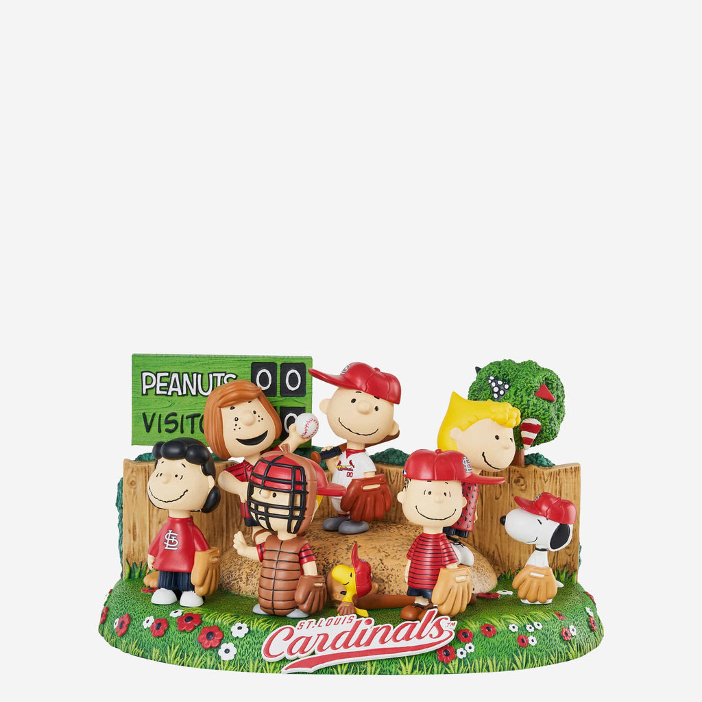 St Louis Cardinals Peanuts Gang Baseball Field Mini Bobblehead Scene FOCO - FOCO.com