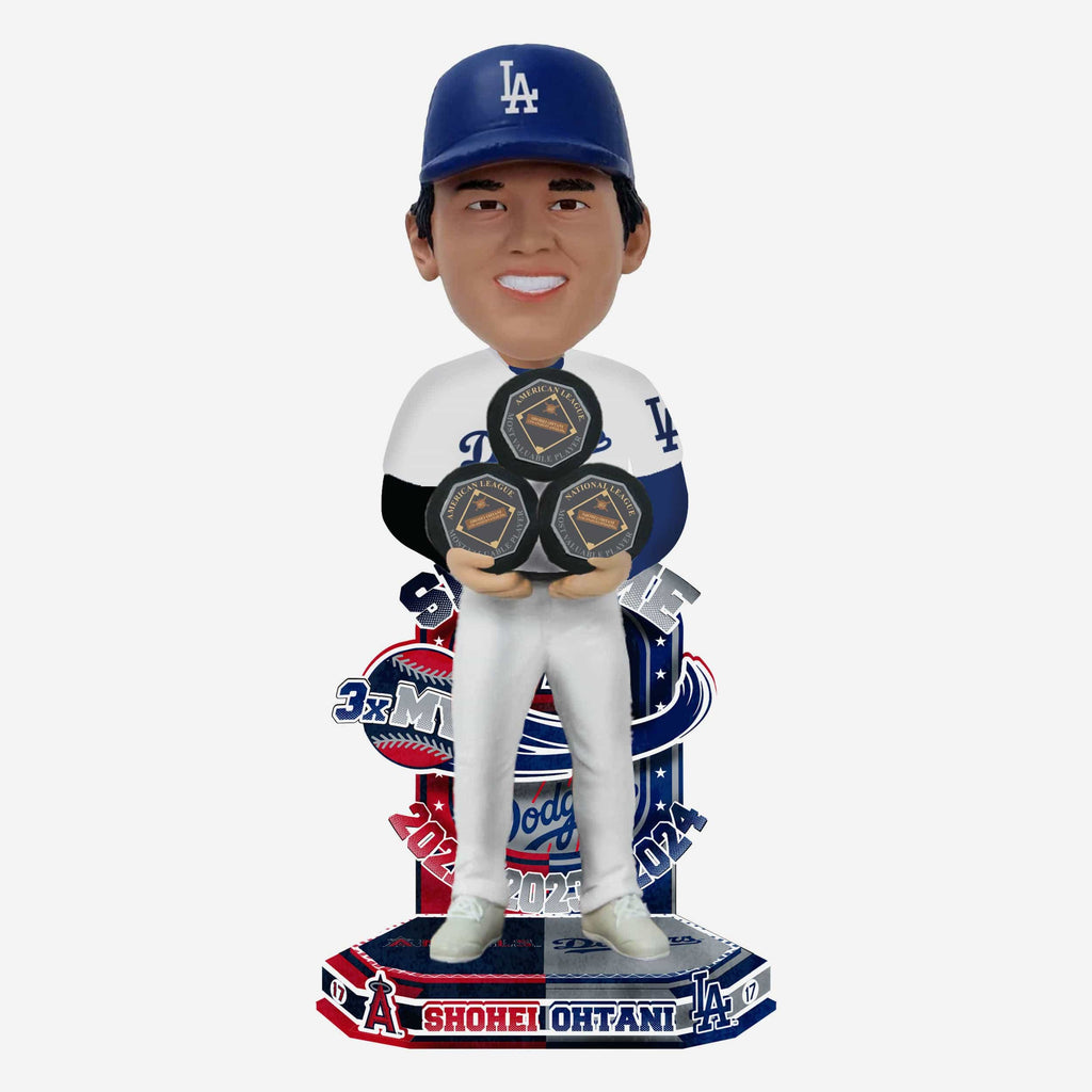 Shohei Ohtani Los Angeles Dodgers 3X MVP Bobblehead FOCO - FOCO.com