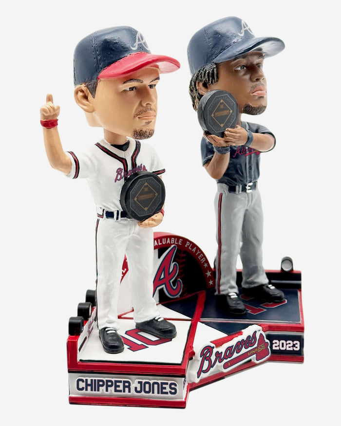 Chipper Jones & Ronald Acuna Jr Atlanta Braves MVP Winners Then and Now Bobblehead FOCO - FOCO.com