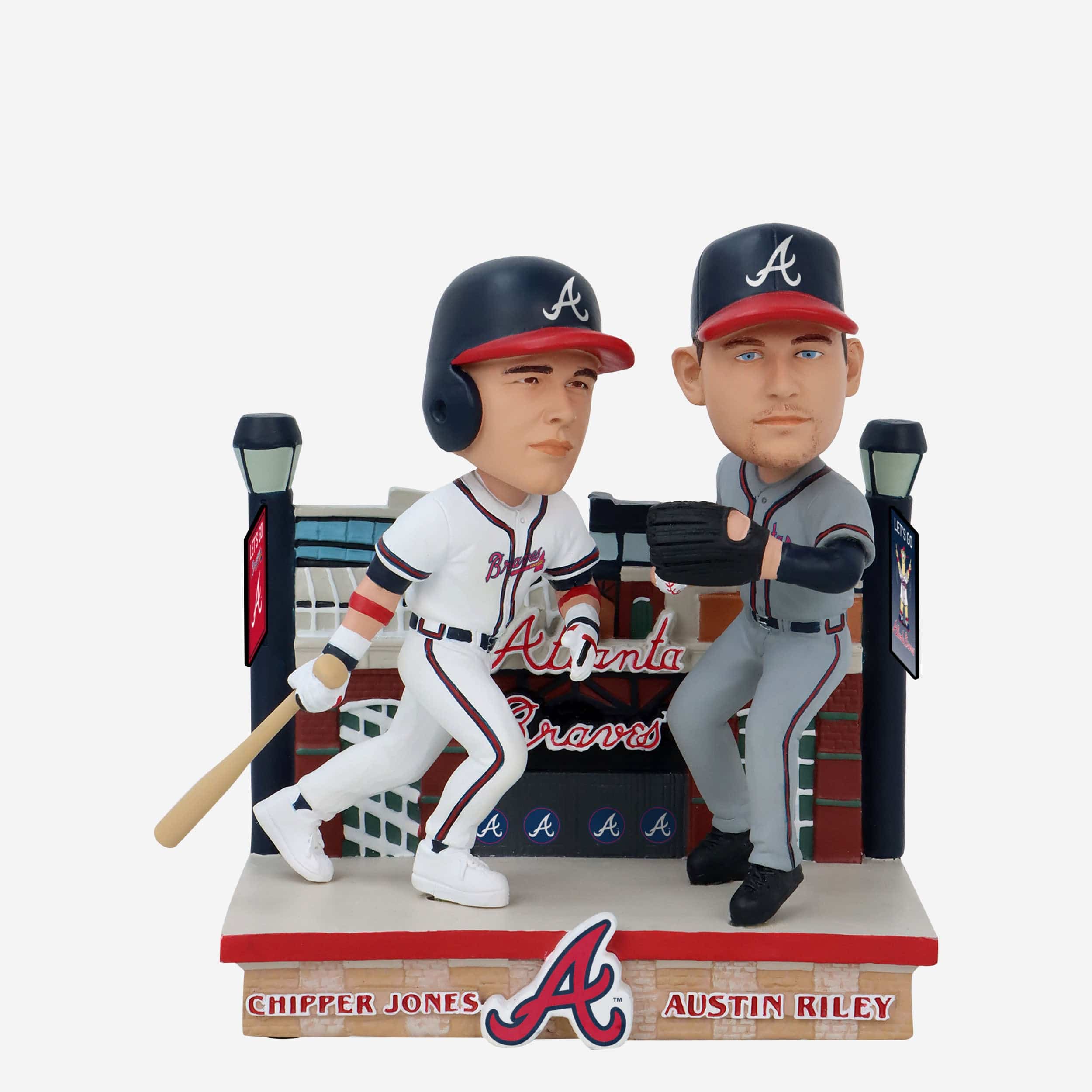 Chipper Jones & Austin Riley Atlanta Braves Then and Now