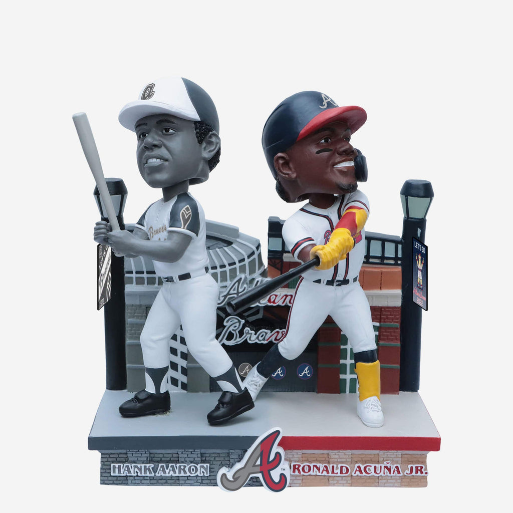 Hank Aaron & Ronald Acuna Jr Atlanta Braves Then and Now Bobblehead FOCO - FOCO.com