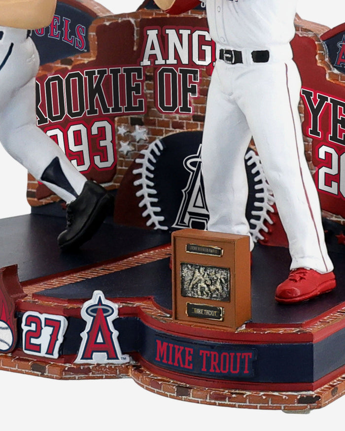 Tim Salmon & Mike Trout Los Angeles Angels 1993 & 2012 Rookie of the Year Then and Now Bobblehead FOCO - FOCO.com