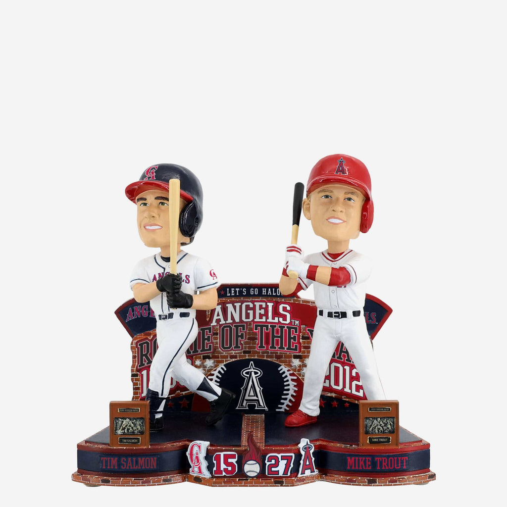Tim Salmon & Mike Trout Los Angeles Angels 1993 & 2012 Rookie of the Year Then and Now Bobblehead FOCO - FOCO.com