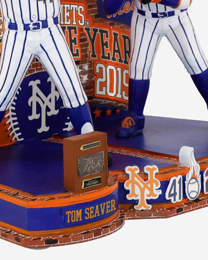 Tom Seaver & Pete Alonso New York Mets 1967 & 2019 Rookie of the Year Then and Now Bobblehead FOCO - FOCO.com