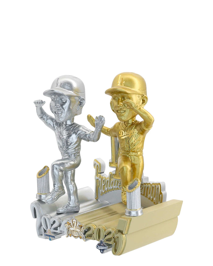 Freddie Freeman Los Angeles Dodgers 2025 Back To Back World Series Champions Then And Now Bobblehead