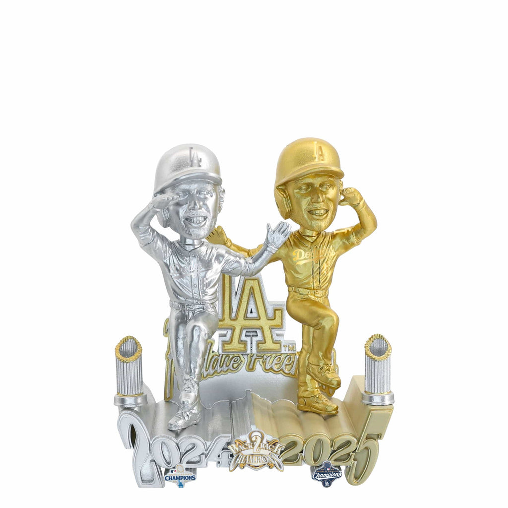 Freddie Freeman Los Angeles Dodgers 2025 Back To Back World Series Champions Then And Now Bobblehead