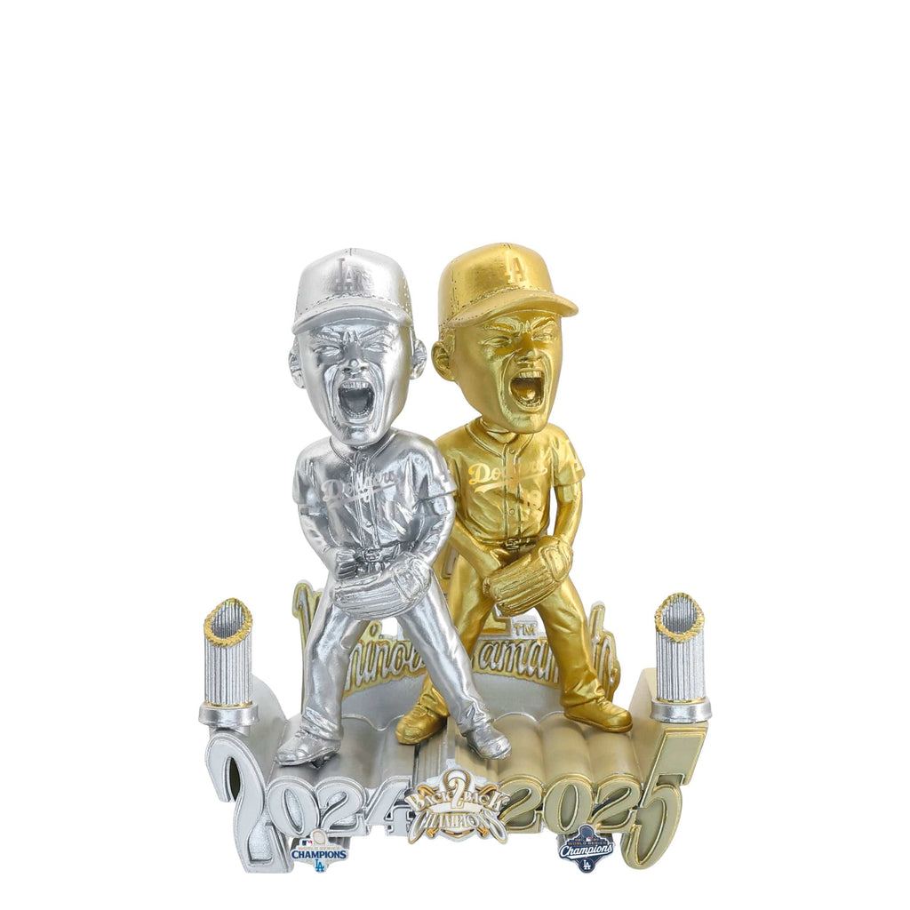 Yoshinobu Yamamoto Los Angeles Dodgers 2025 Back To Back World Series Champions Then And Now Bobblehead
