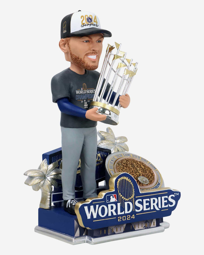 Freddie Freeman Los Angeles Dodgers 2024 World Series Champions Authentic Dirt Bobblehead FOCO - FOCO.com