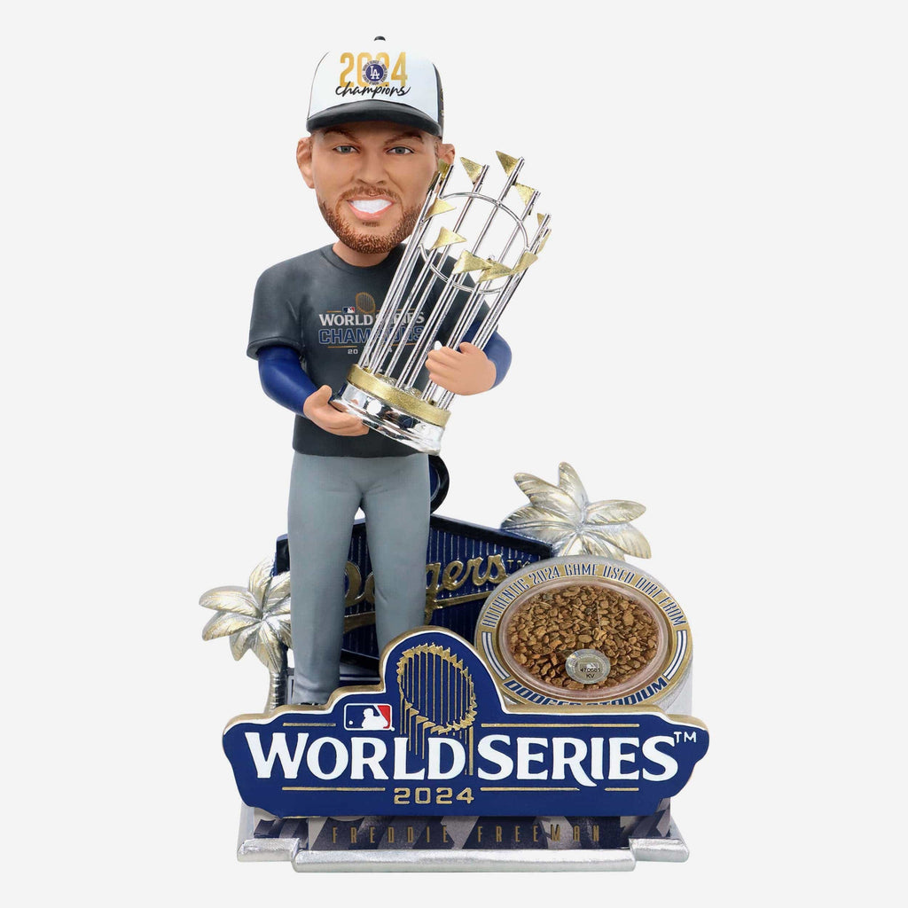 Freddie Freeman Los Angeles Dodgers 2024 World Series Champions Authentic Dirt Bobblehead FOCO - FOCO.com