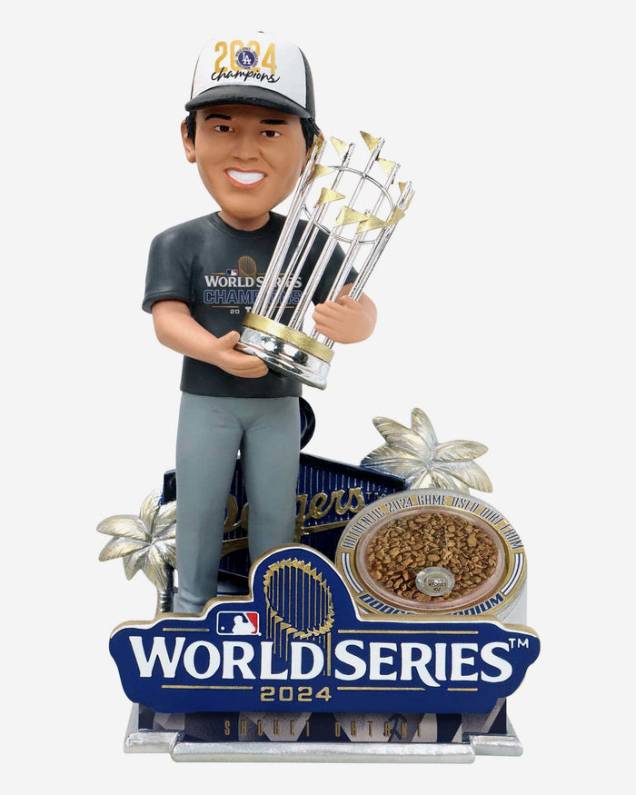 Shohei Ohtani Los Angeles Dodgers 2024 World Series Champions Authentic Dirt Bobblehead FOCO - FOCO.com