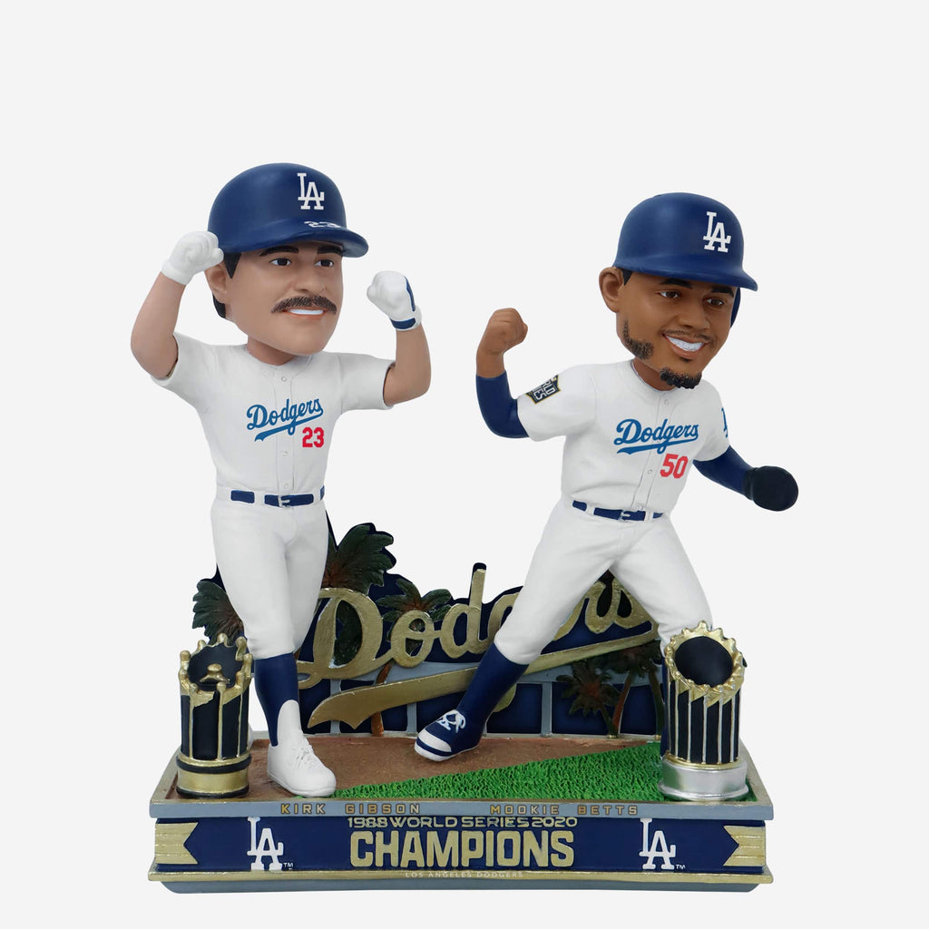 Kirk Gibson & Mookie Betts Los Angeles Dodgers 1988 & 2020 World Series Champions Dual Bobblehead FOCO - FOCO.com
