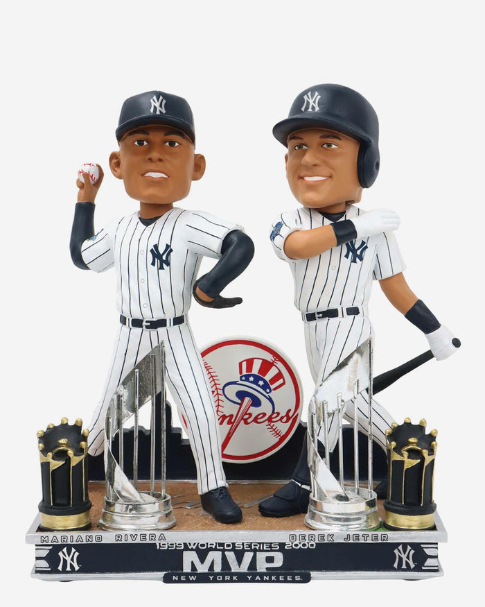 Derek Jeter & Mariano Rivera New York Yankees Back-To-Back World Series MVP Dual Bobblehead FOCO - FOCO.com
