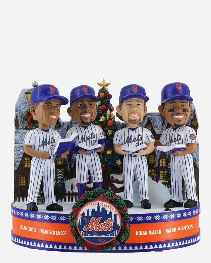 New York Mets Christmas Carol Sound Chip Mini Bobblehead Scene FOCO - FOCO.com