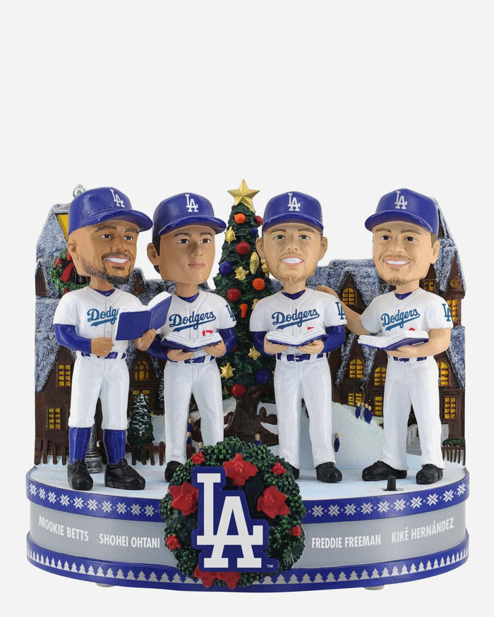 Los Angeles Dodgers Christmas Carol Sound Chip Mini Bobblehead Scene FOCO - FOCO.com