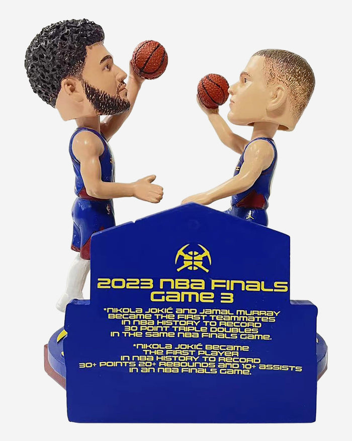 Nikola Jokic & Jamal Murray Denver Nuggets NBA Finals Triple-Double Dual Bobblehead FOCO - FOCO.com