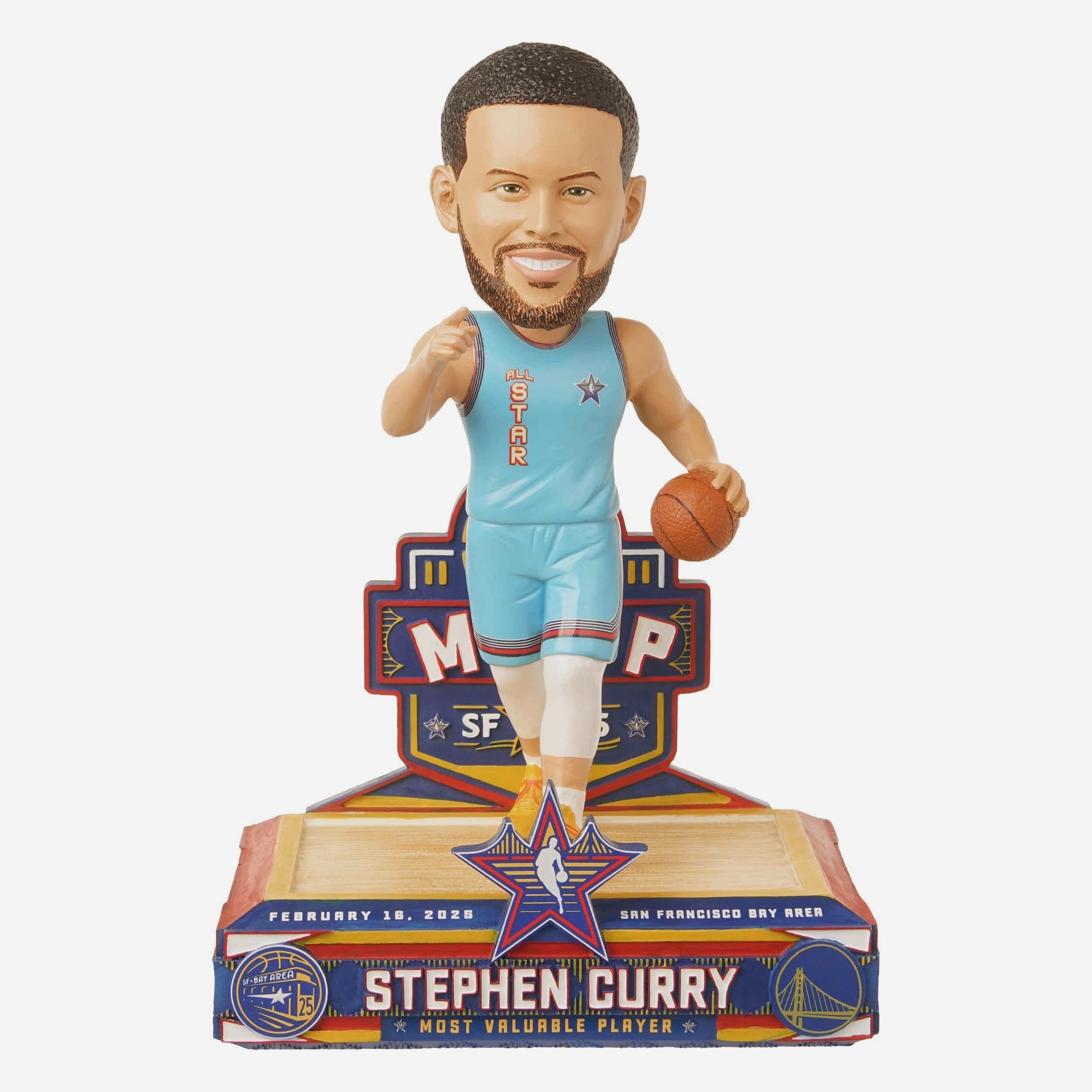 Steph Curry Golden State Warriors 2025 NBA All-Star MVP Bobblehead