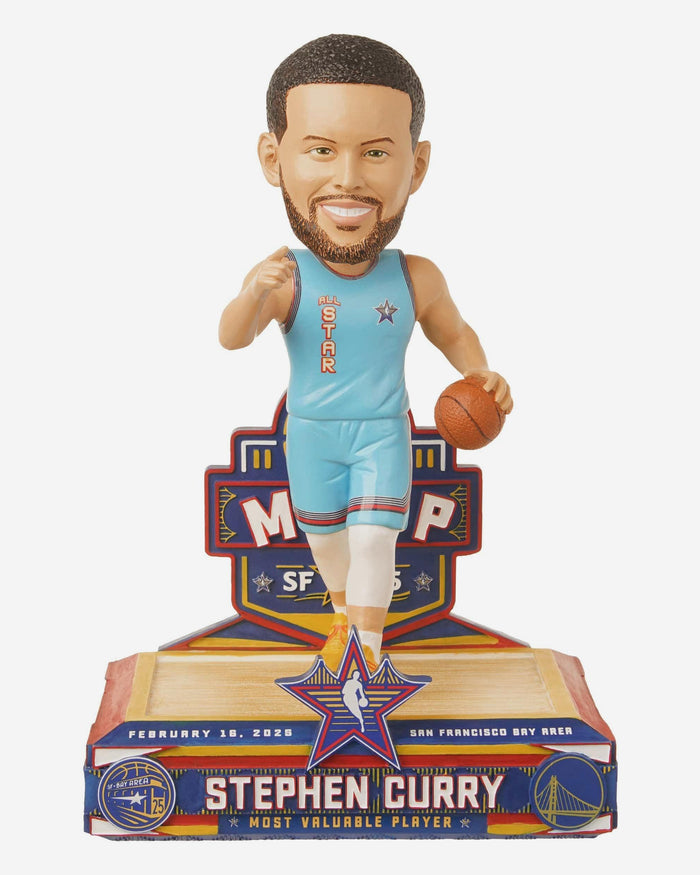 Steph Curry Golden State Warriors 2025 NBA All-Star MVP Bobblehead